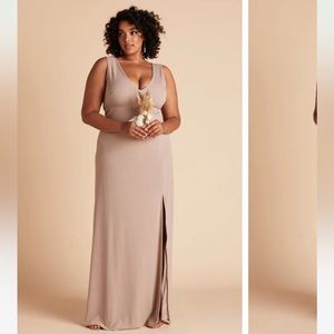 Taupe Birdy Grey Bridesmaid Shamin Dress Size XS